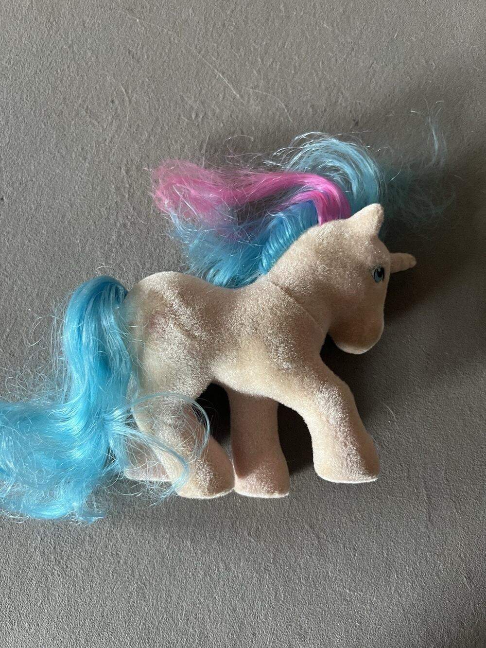 Vintage My Little Pony - So Soft Buttons - Flocked MLP G1 Unicorn Pony